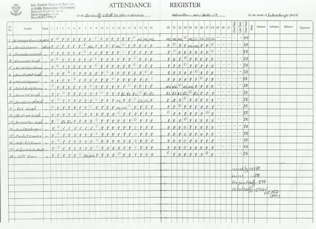 Attendence-February-2014